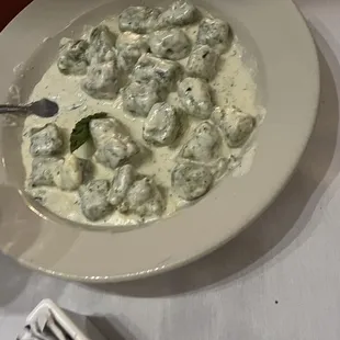 Gnocchi and halibut special