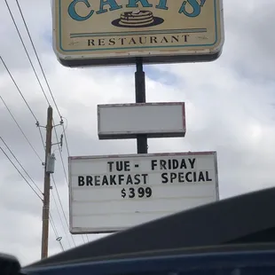 It's pretty clear. But just know it's three small pancakes.