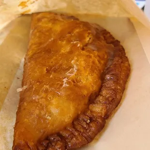 Delicious peach empanada