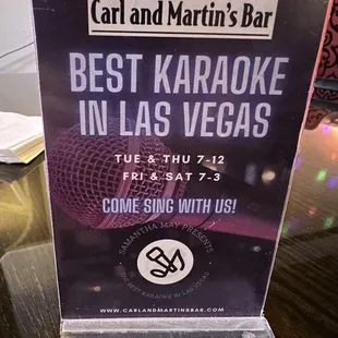Karaoke info