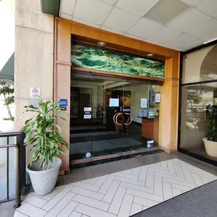 Entrance to the restaurant