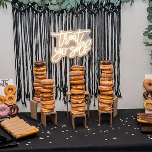 All donuts from Carls! Maple bars, sprinkle, chocolate, etc.