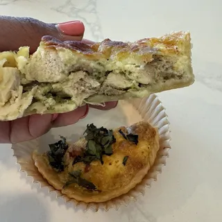 Chicken Pesto Quiche