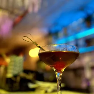 Strong and flavorful Manhattan, in Manhattan of course.
