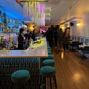 Bar when you walk in. Stayed empty all night