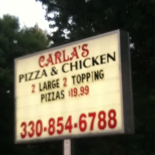 a sign for a restaurant