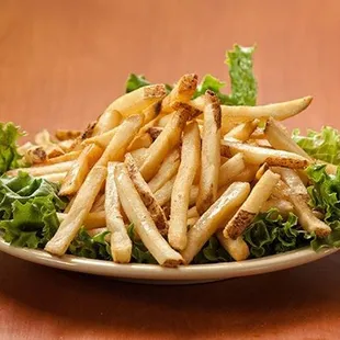 a plate of french fries