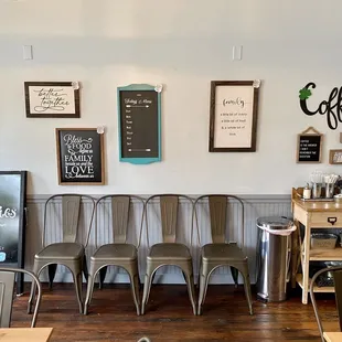 the interior of a coffee shop
