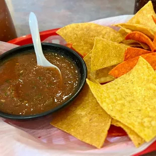 Chips and salsa at breakfast time. Worth it.