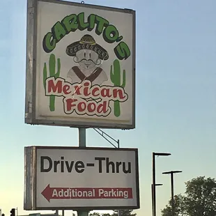 drive thru sign