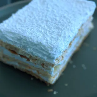 a piece of cake on a plate