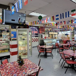 the inside of a restaurant