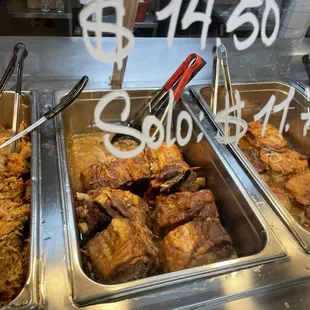 chicken wings and fried chicken, interior