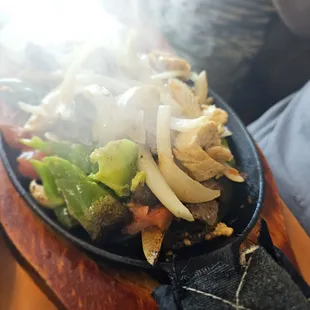 Steak and Chicken fajitas!