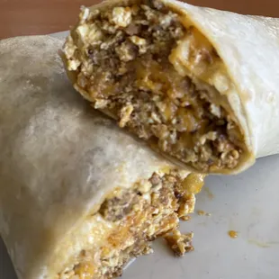 Chorizo breakfast burrito