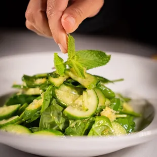 Spinach cucumber salad