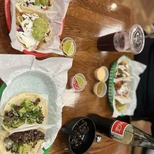 2 shrimp tacos 2 asada tacos  10000/10