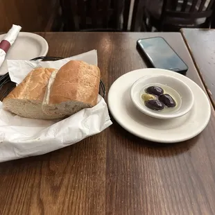 Complimentary Bread &amp; Olives