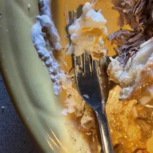 Clotted and smelly sour cream