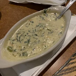 Spinach con queso dip.