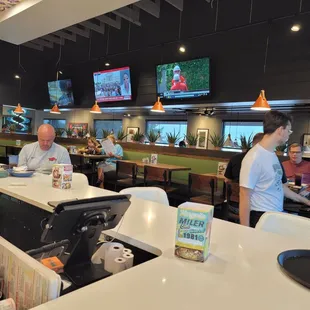 customers at the counter