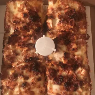 BBQ chicken pizza.