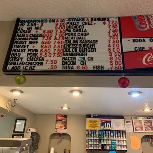 menus and prices