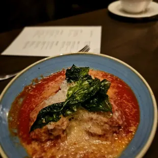Polpette Della Nonna appetizer. ($25 or no extra charge for 3 course menu.) They liked it.