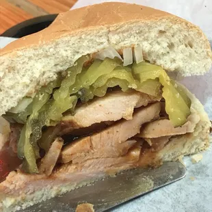 Turkey sandwich is tasty
