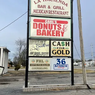 a sign for a restaurant