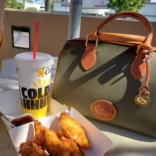 chicken tenders on the patio,