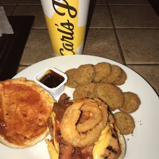 Chicken western cheese burger! They always make it for me like this since I don't eat beef anymore.