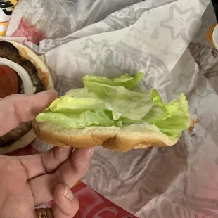 How much lettuce they gave me