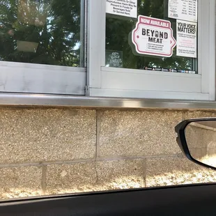 a car's side view mirror