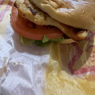 My DELICIOUS charbroiled BBQ chicken sandwich!