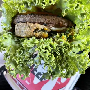 AMAZING OMG I'm OBSESSED Single Beyond Wraptor Burger Combo. My favorite menu item now.