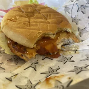 The barbecue chicken sandwich is delicious. They also brought me my food at the table.