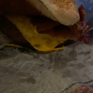 Double Western Bacon Cheeseburger Combo - so much for no cheese