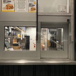 Drive through, hours posted, no one is here.