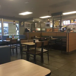 the inside of a restaurant