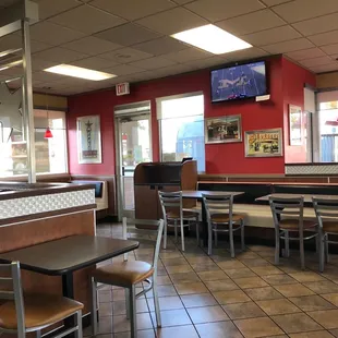 the inside of a restaurant