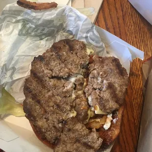 How many pieces does the burger have to be in before u don't serve it?? And mayo is not a binder