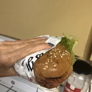 Delicious charbroiled BBQ chicken sandwich