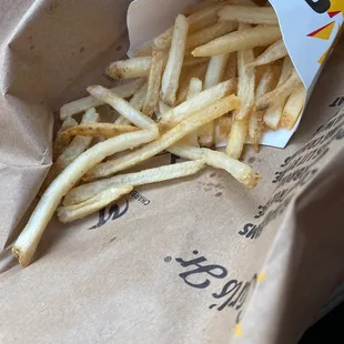 Pale bland fries