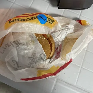 The charbroiled BBQ chicken sandwich