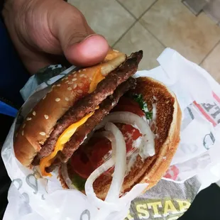 A double cheeseburger....instead of my superstar lol