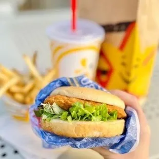 Carl&apos;s Jr Spicy Chicken Sándwich Combo
