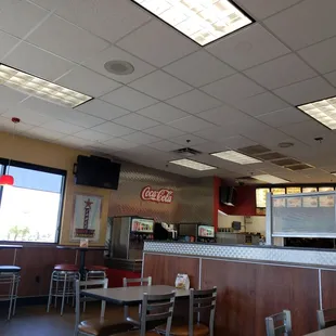 the inside of a restaurant