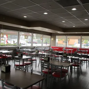 the inside of a restaurant