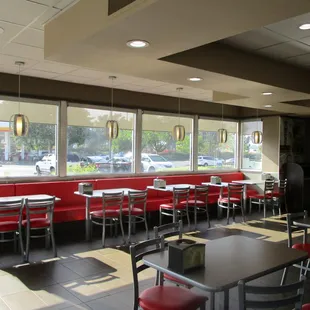 the inside of a restaurant